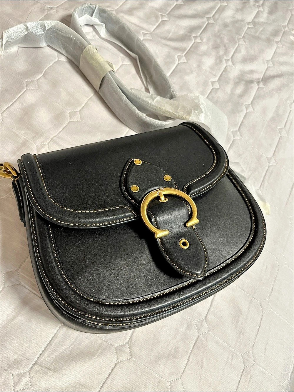 Coach Beat Saddle Bag Black Crossbody Bag NWT